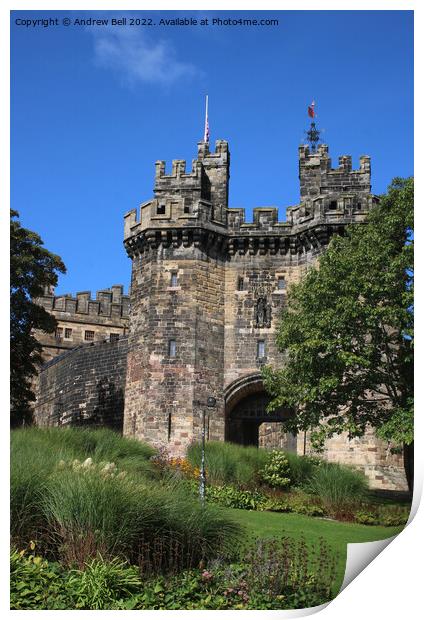 Majestic Entrance to Lancaster Castle Print by Andrew Bell
