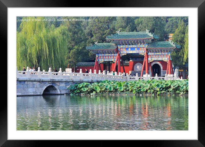 Bridge to the temple Framed Mounted Print by Stan Lihai