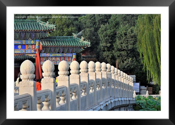 White stone bridge Framed Mounted Print by Stan Lihai