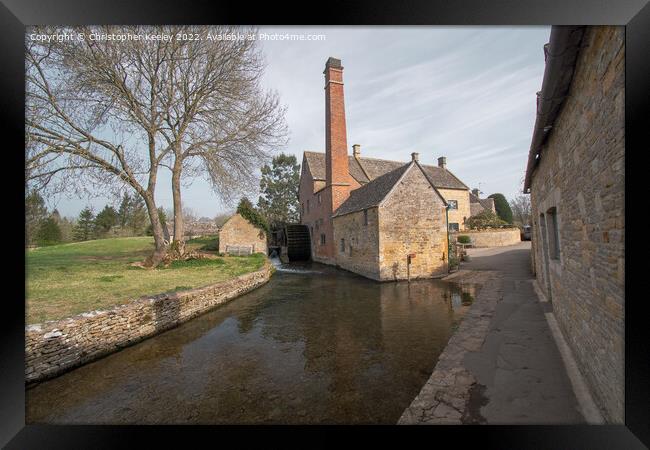 The Old Mill at Lower Slaughter in the Cotswolds Framed Print by Christopher Keeley
