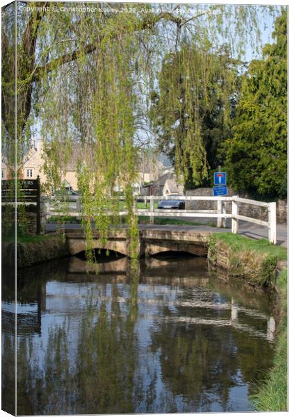 Lower Slaughter Cotswolds village Canvas Print by Christopher Keeley