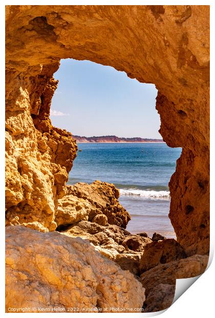 Praia Santa Eulalia, Albufeira, Algarve, Portugal Print by Kevin Hellon