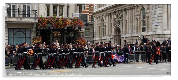 The State Funeral of Her Majesty the Queen. London Acrylic by Russell Finney