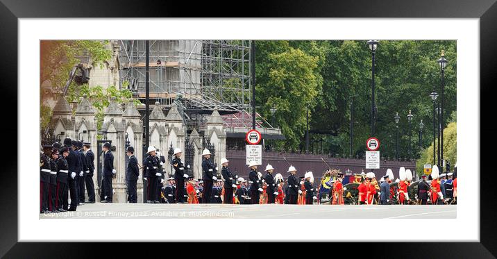 The State Funeral of Her Majesty the Queen. London Framed Mounted Print by Russell Finney