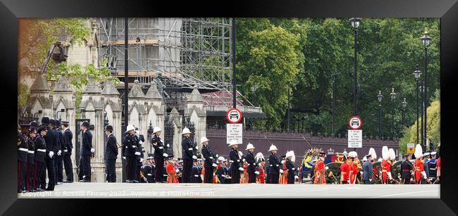 The State Funeral of Her Majesty the Queen. London Framed Print by Russell Finney