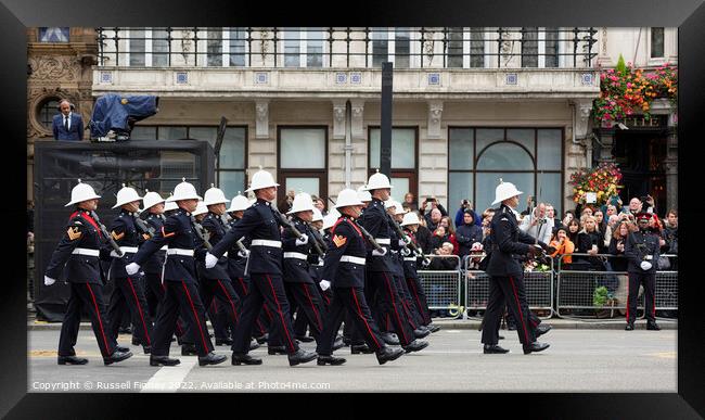 The State Funeral of Her Majesty the Queen. London Framed Print by Russell Finney