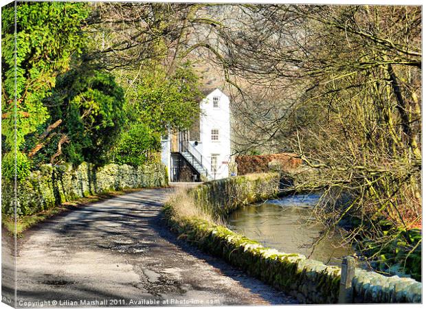 Down the Lane in Patterdale. Canvas Print by Lilian Marshall