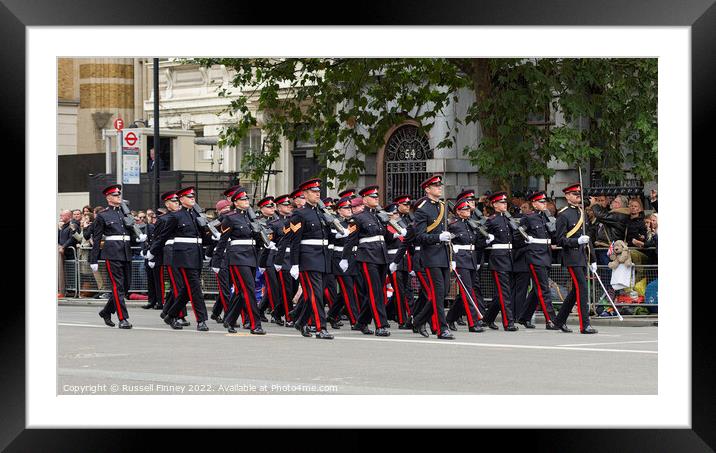 The State Funeral of Her Majesty the Queen. London Framed Mounted Print by Russell Finney
