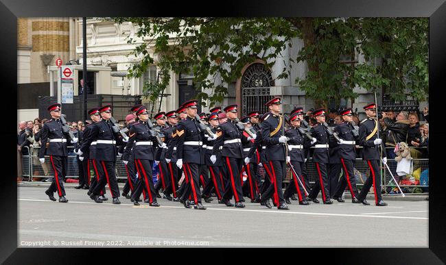 The State Funeral of Her Majesty the Queen. London Framed Print by Russell Finney