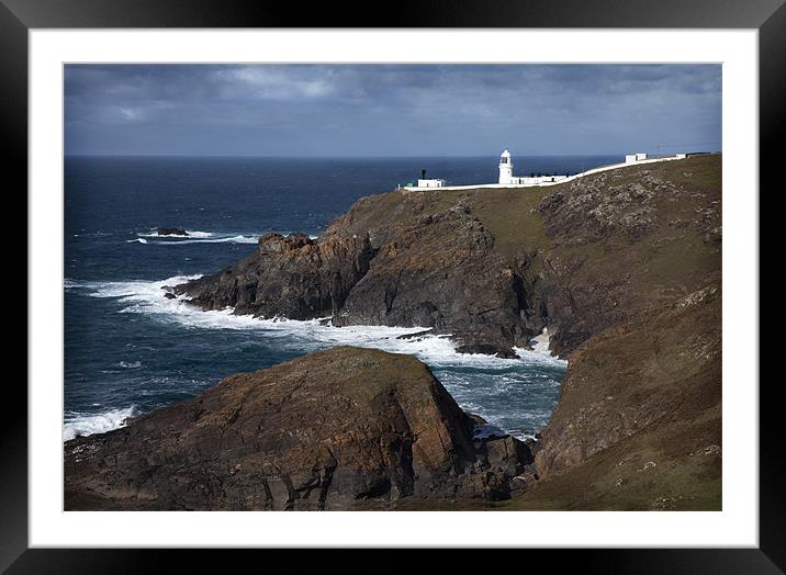PENDEEN LIGHT HOUSE #2 Framed Mounted Print by Anthony R Dudley (LRPS)
