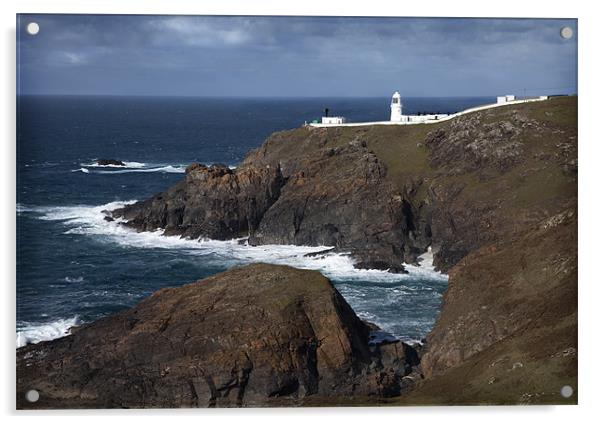 PENDEEN LIGHT HOUSE #2 Acrylic by Anthony R Dudley (LRPS)