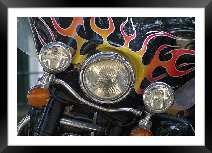 Detail of a motorcycle 01 Framed Mounted Print by Jose Manuel Espigares Garc