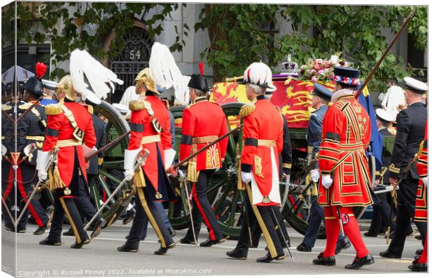 The State Funeral of Her Majesty the Queen. London Canvas Print by Russell Finney