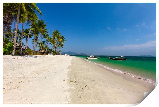 Beautiful beach on Koh Mook, Print by Kevin Hellon