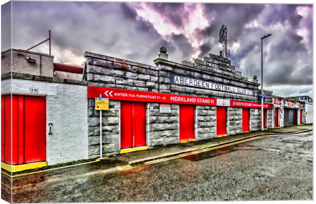 Aberdeen Football Club Canvas Print by Valerie Paterson