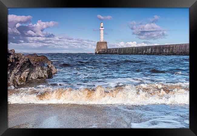 Torry Battery Lighthouse  Framed Print by Valerie Paterson