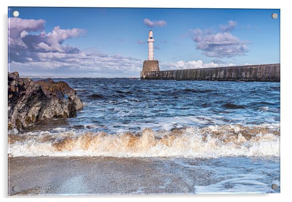 Torry Battery Lighthouse  Acrylic by Valerie Paterson