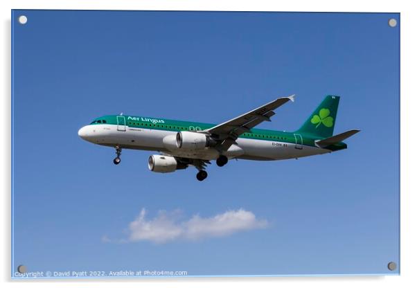 Aer Lingus Airbus A320 Acrylic by David Pyatt