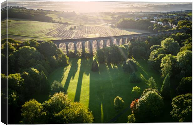 Penistone Viaduct Canvas Print by Apollo Aerial Photography