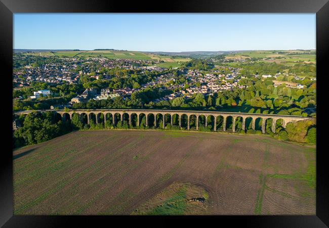 Penistone Viaduct Framed Print by Apollo Aerial Photography