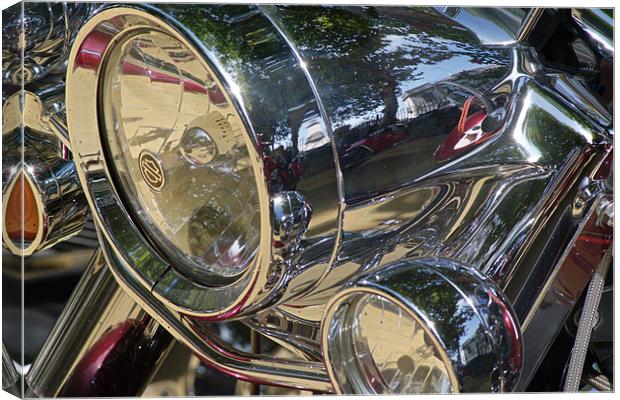 Detail of a motorcycle 02 Canvas Print by Jose Manuel Espigares Garc