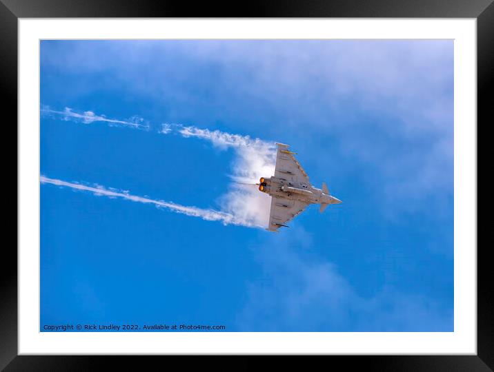 Euro Fighter Typhoon Framed Mounted Print by Rick Lindley
