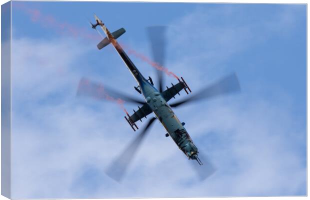 Mil Mi-24 Hind Czech Air Force Canvas Print by J Biggadike