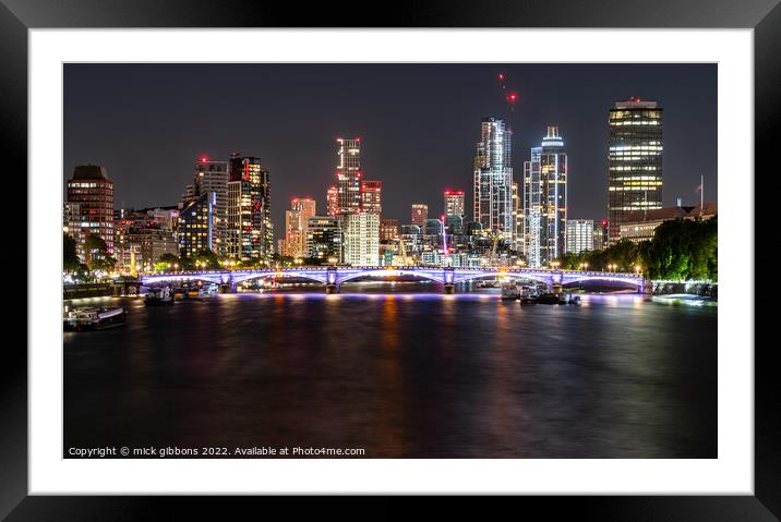 London Glow Framed Mounted Print by mick gibbons