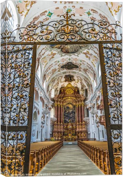 Gate Jesuit Church Basilica Altar Lucerne Switzerland  Canvas Print by William Perry