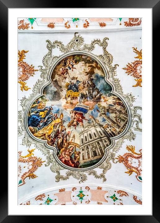 Altar St Ignatius Painting Jesuit Church Lucerne Switzerland Framed Mounted Print by William Perry