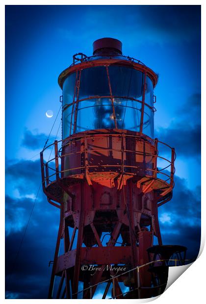 The Helwick lightship at Swansea marina Print by Bryn Morgan