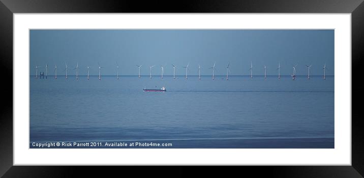 Blackpool offshore wind farm Framed Mounted Print by Rick Parrott