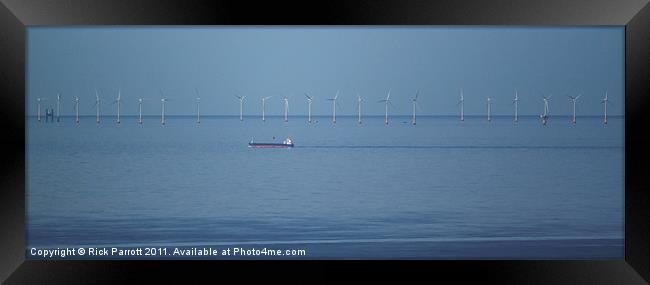 Blackpool offshore wind farm Framed Print by Rick Parrott