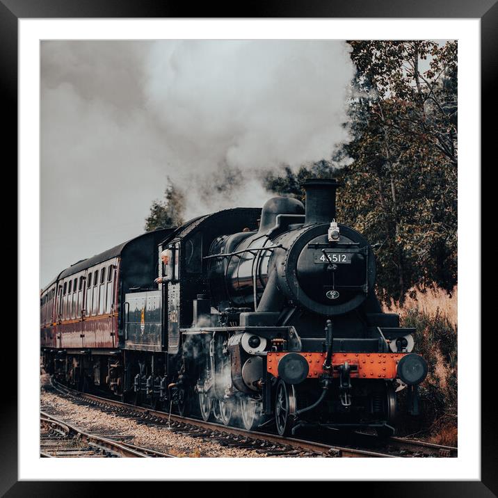Speyside Locomotive Train Framed Mounted Print by Duncan Loraine