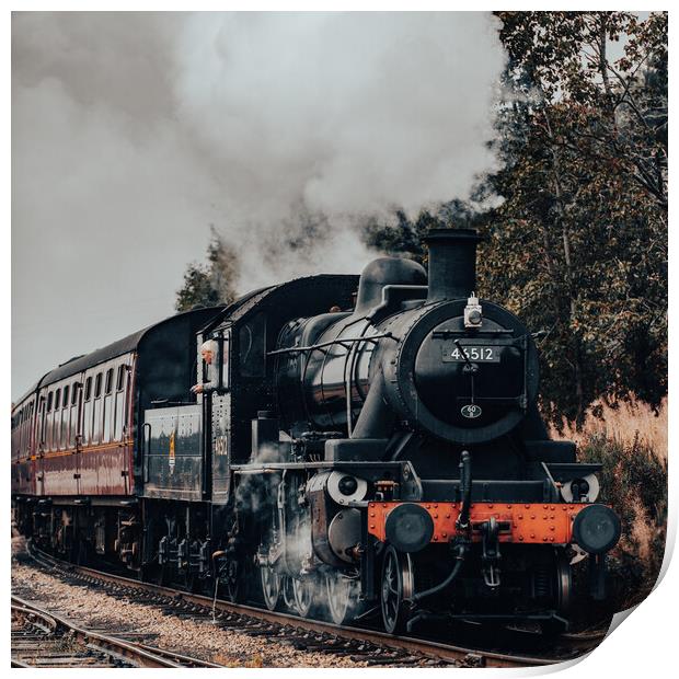 Speyside Locomotive Train Print by Duncan Loraine