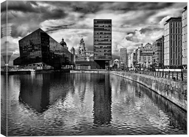 Canning Dock Reflections, Liverpool Canvas Print by Darren Galpin