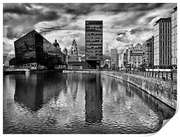 Canning Dock Reflections, Liverpool Print by Darren Galpin
