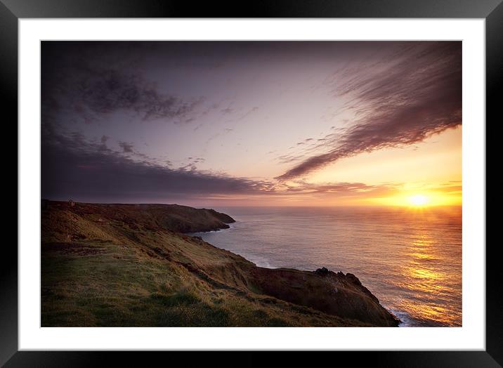 A CORNISH SUNSET Framed Mounted Print by Anthony R Dudley (LRPS)