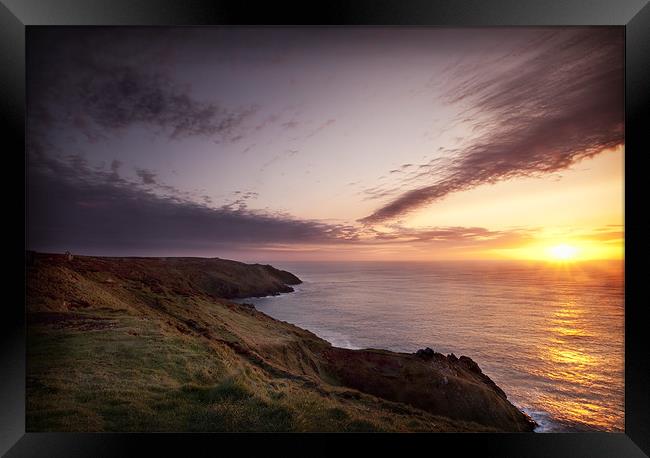A CORNISH SUNSET Framed Print by Anthony R Dudley (LRPS)