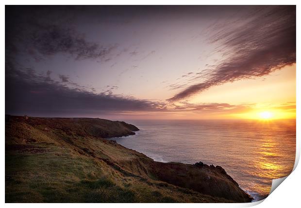 A CORNISH SUNSET Print by Anthony R Dudley (LRPS)