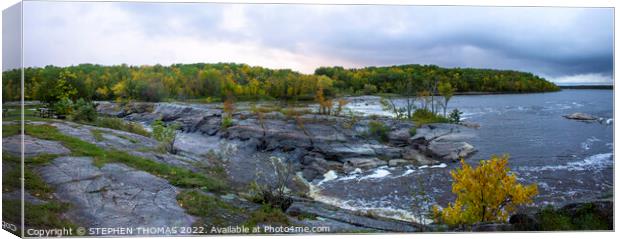  The Confluence of The Whitemouth and The Winnipeg Rivers - Pano Canvas Print by STEPHEN THOMAS