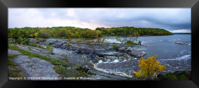  The Confluence of The Whitemouth and The Winnipeg Rivers - Pano Framed Print by STEPHEN THOMAS