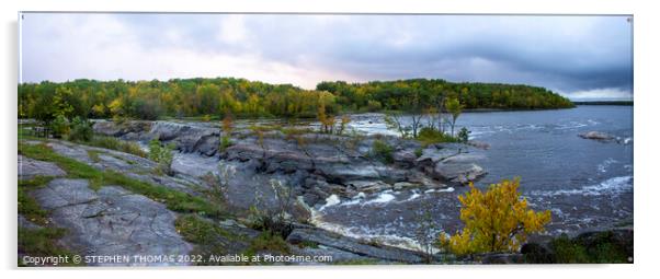  The Confluence of The Whitemouth and The Winnipeg Rivers - Pano Acrylic by STEPHEN THOMAS