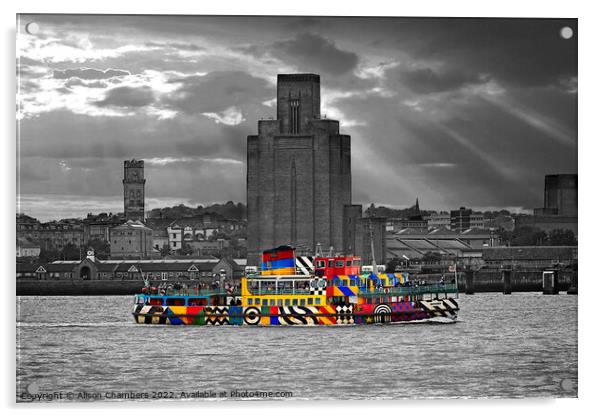 Liverpool Mersey Ferry  Acrylic by Alison Chambers