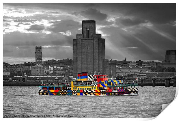 Liverpool Mersey Ferry  Print by Alison Chambers