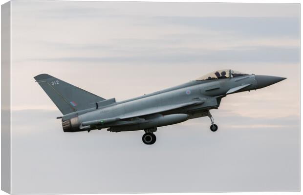 Side on view of a Typhoon landing Canvas Print by Jason Wells