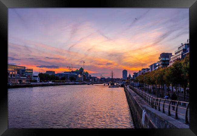 Dublin Sunset Framed Print by chris smith
