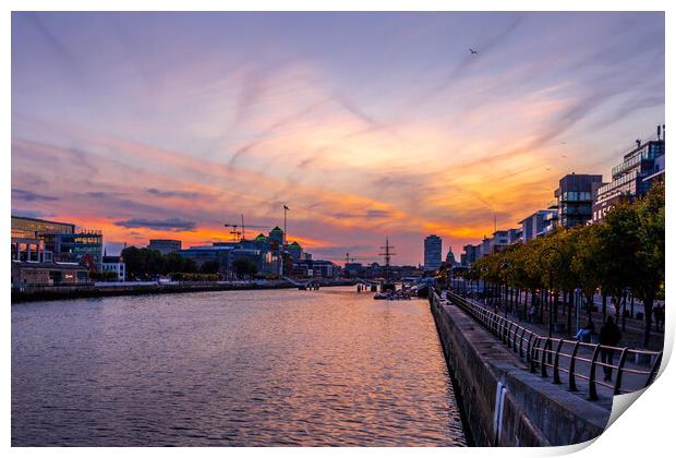 Dublin Sunset Print by chris smith