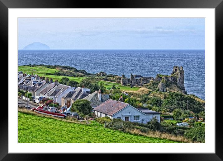 Dunure Castle, South Ayrshire Framed Mounted Print by Allan Durward Photography