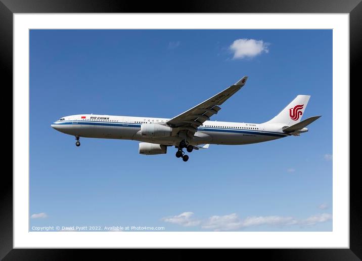 Air China Airbus A330-343 Framed Mounted Print by David Pyatt